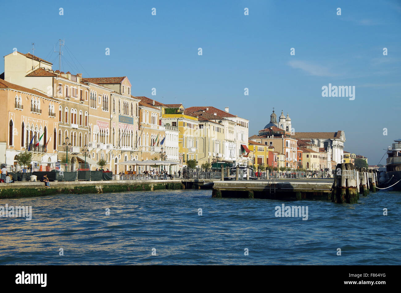 Venezia, Italia, Fondamenta Zattere al Ponte Longo, Foto Stock