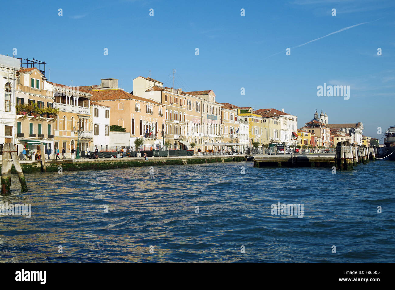 Venezia, Italia, Fondamenta Zattere al Ponte Longo, Foto Stock