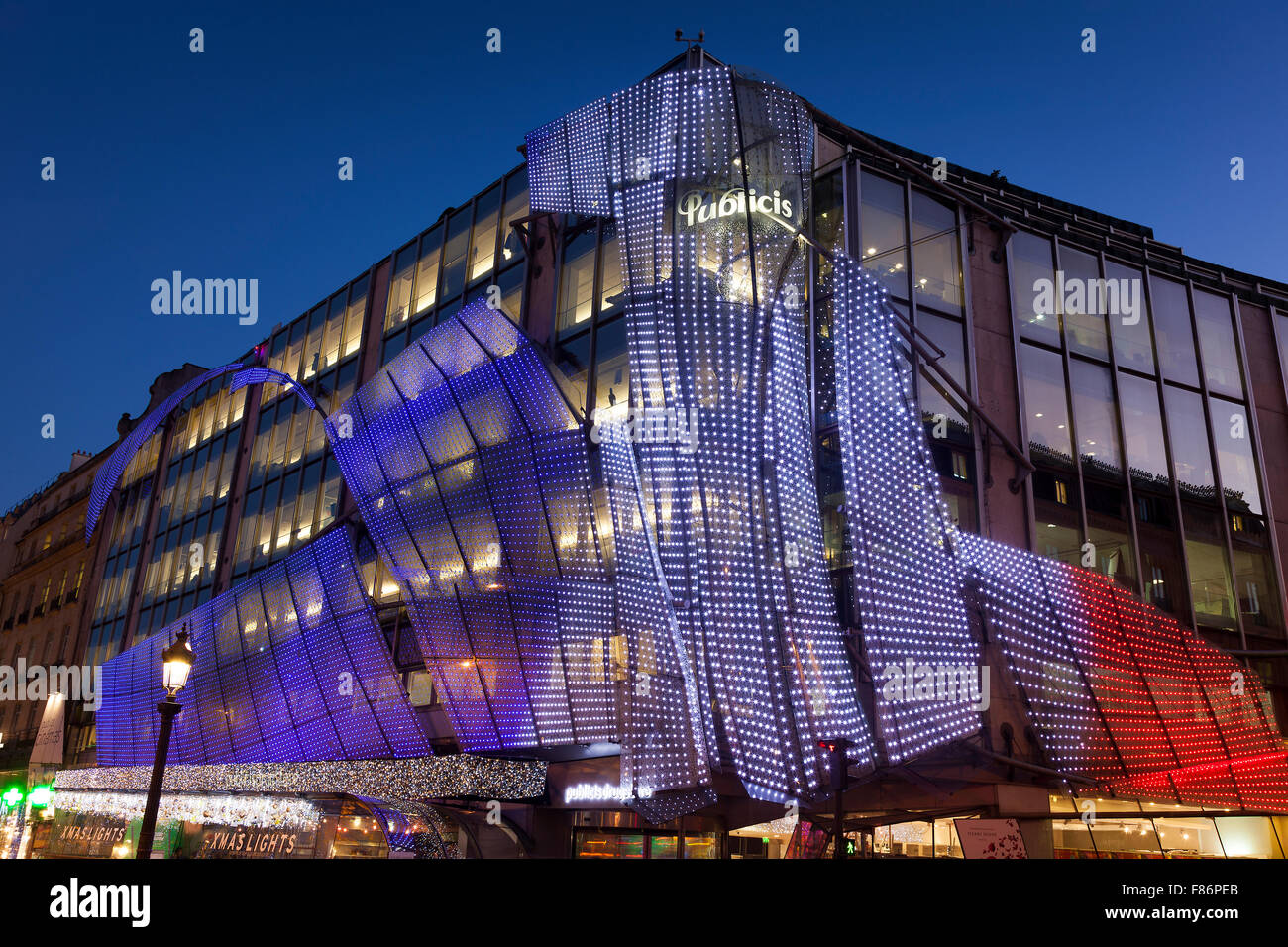 Publicis edificio, Champs Elysees di Parigi e dell' Ile-de-France, Francia Foto Stock