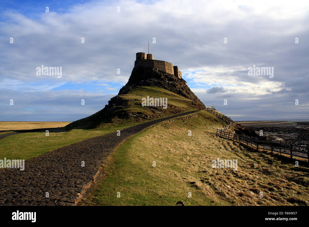 Lindisfarne in Northumberland Foto Stock