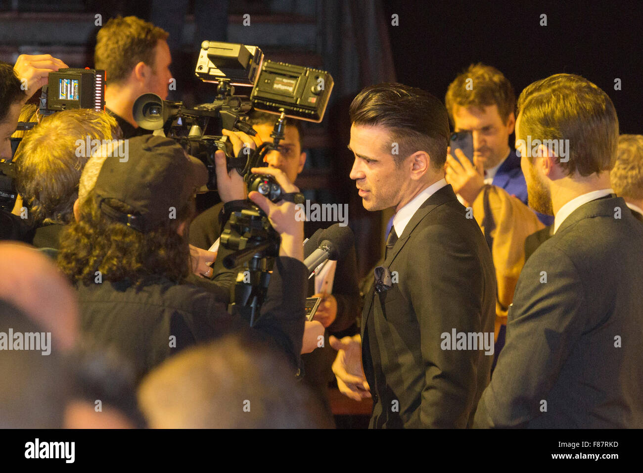 Londra, Regno Unito. 6 dicembre 2015. Attore Colin Farrell. Tappeto rosso arrivi per il 2015 Moet British Independent Film Awards al vecchio mercato di Billingsgate. Foto Stock