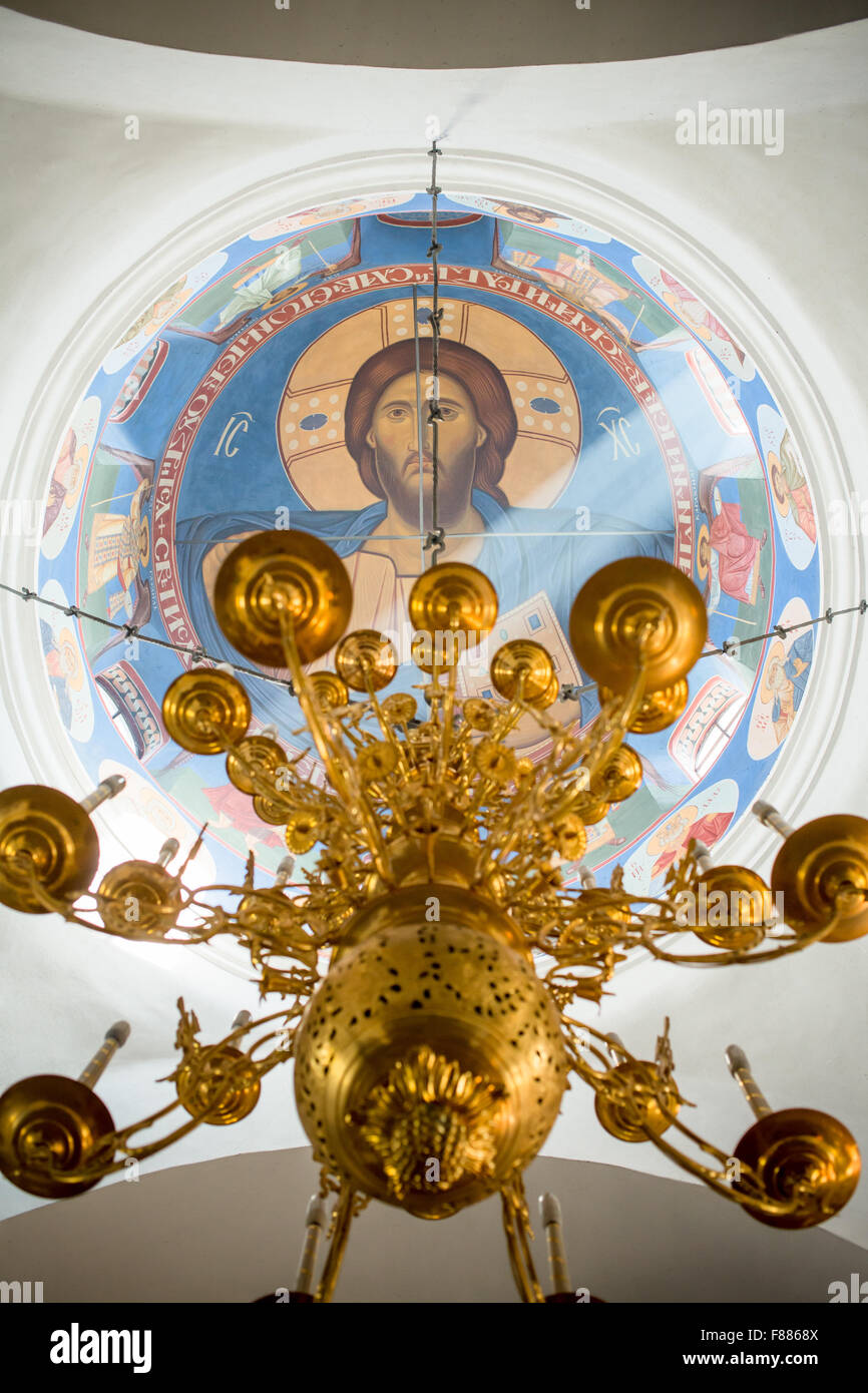 L immagine di Gesù Cristo sul soffitto della Cattedrale Foto Stock L immagine di Gesù Cristo sul soffitto della Cattedrale Foto Stock