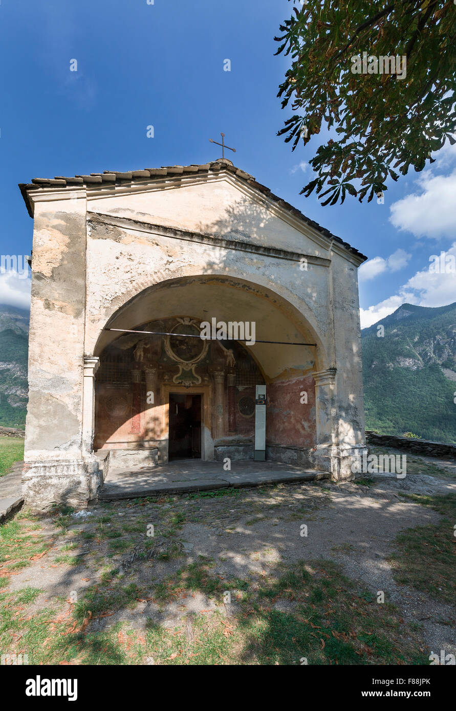L'Italia, Piemonte, Torino distretto, Novalesa, la cappella medievale di Sant' Eldrado Foto Stock
