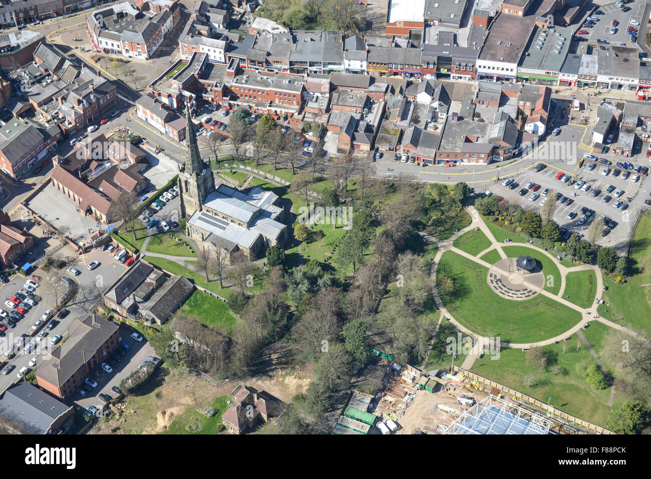 Una veduta aerea di Argents Mead Park di Hinckley, Leicestershire Foto Stock