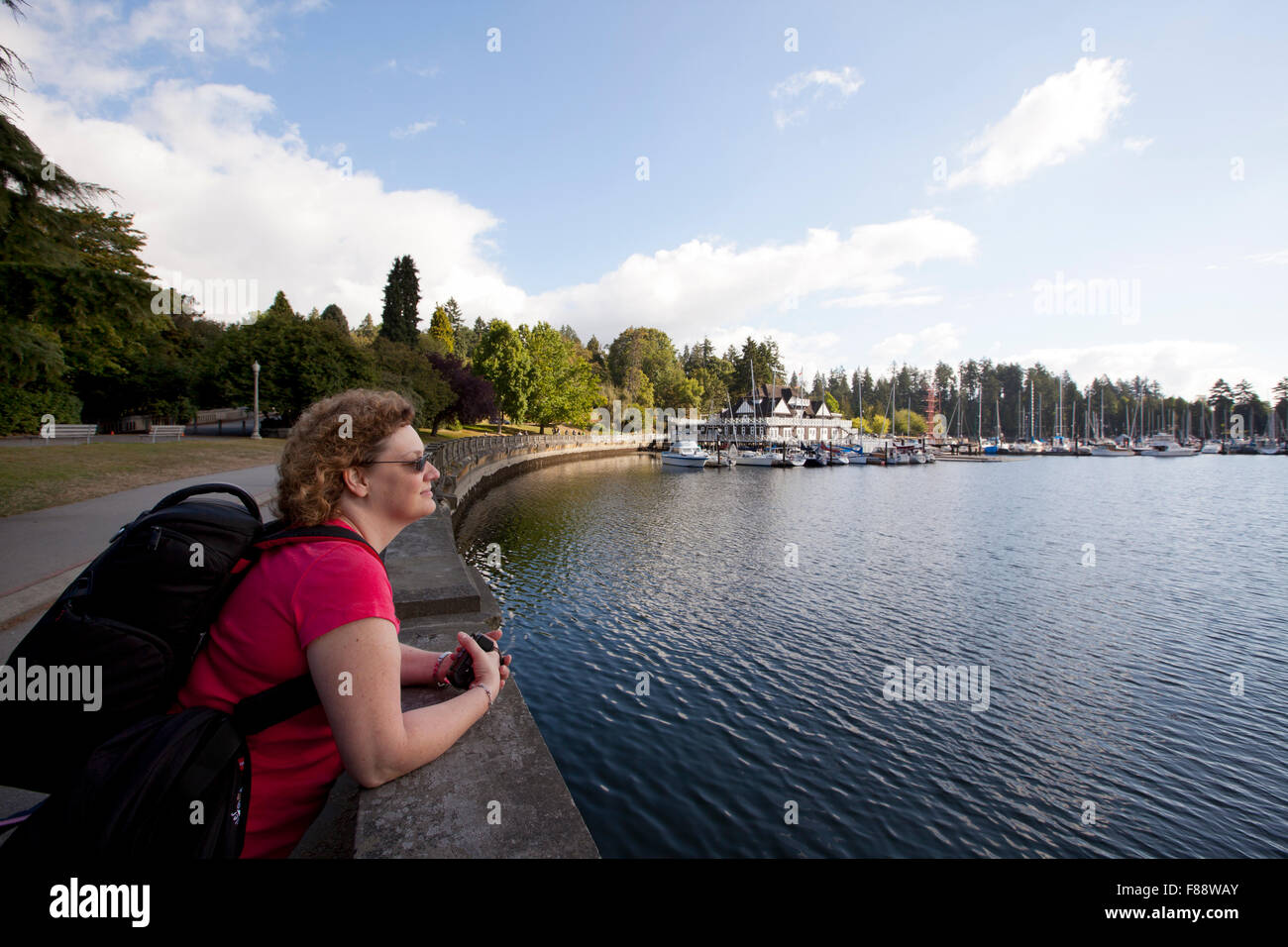 Stanley Park boat house Vancouver Foto Stock