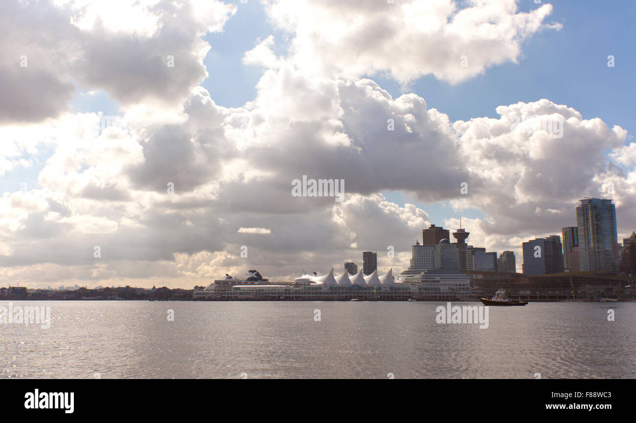 Vancouver Stanley Park Canada Columbia Britannica canadese all'aperto prima celebrazione luogo nave ormeggia port Foto Stock