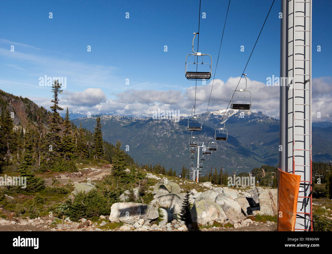 Impianti di risalita a Whistler Mountain della Columbia britannica in Canada Foto Stock