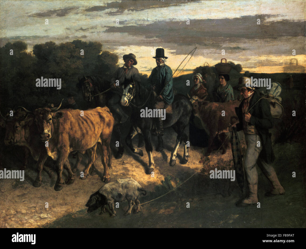 Gustave Courbet -i contadini a Flagey - 1855 Foto Stock