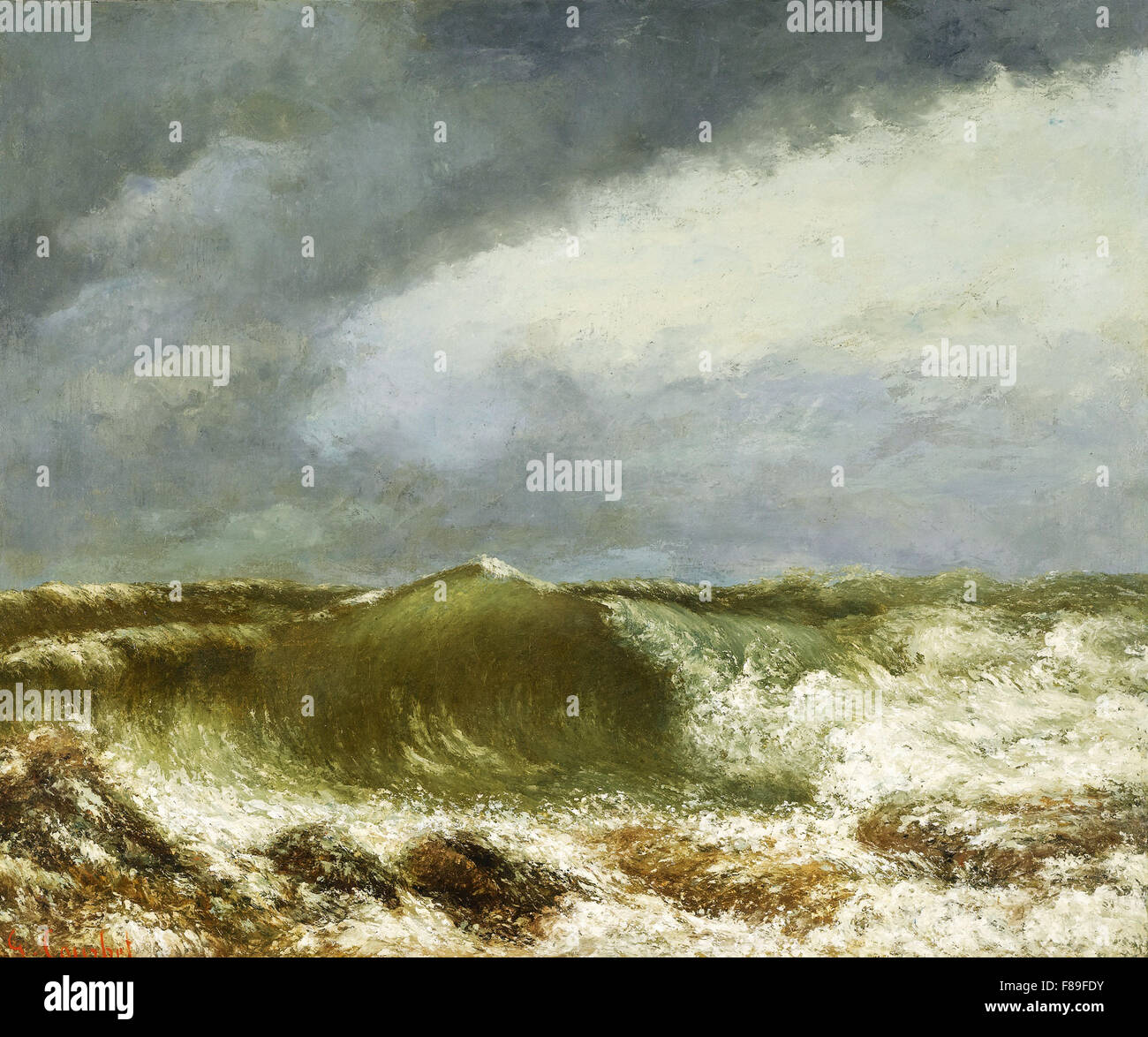 Gustave Courbet - l'onda Foto Stock