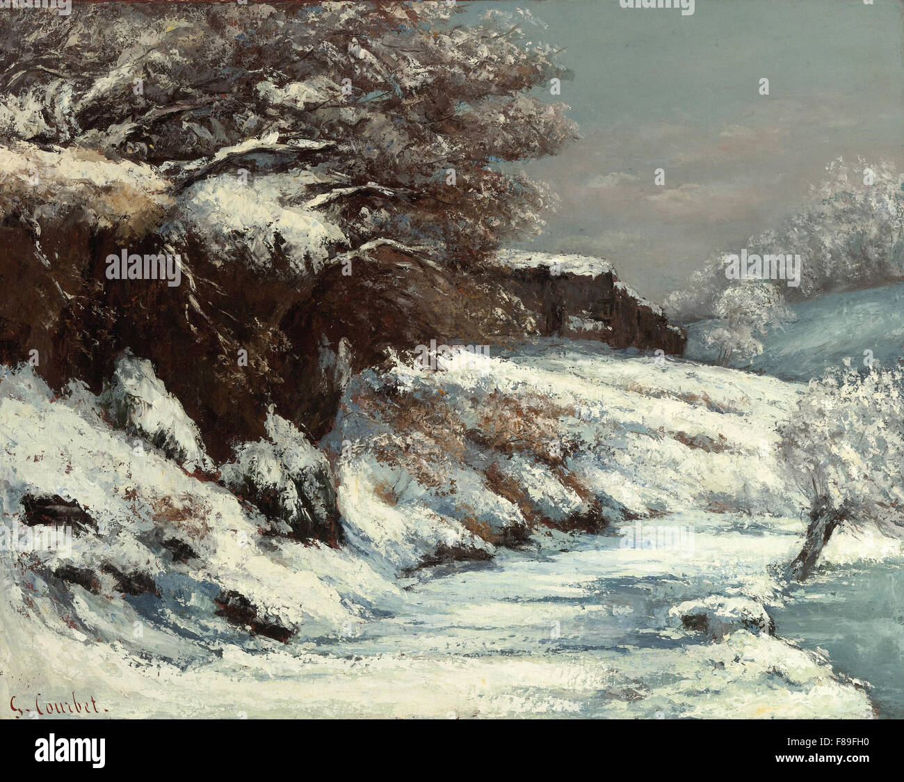 Gustave Courbet - Effet de Neige Foto Stock
