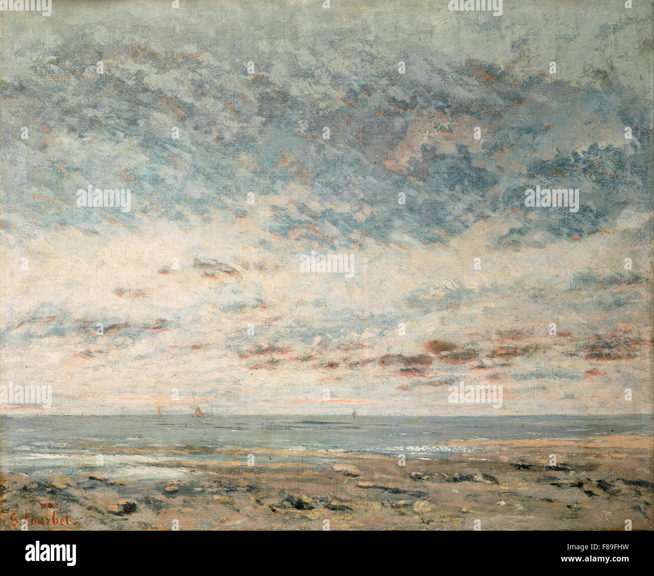 Gustave Courbet - Bassa marea a Trouville Foto Stock