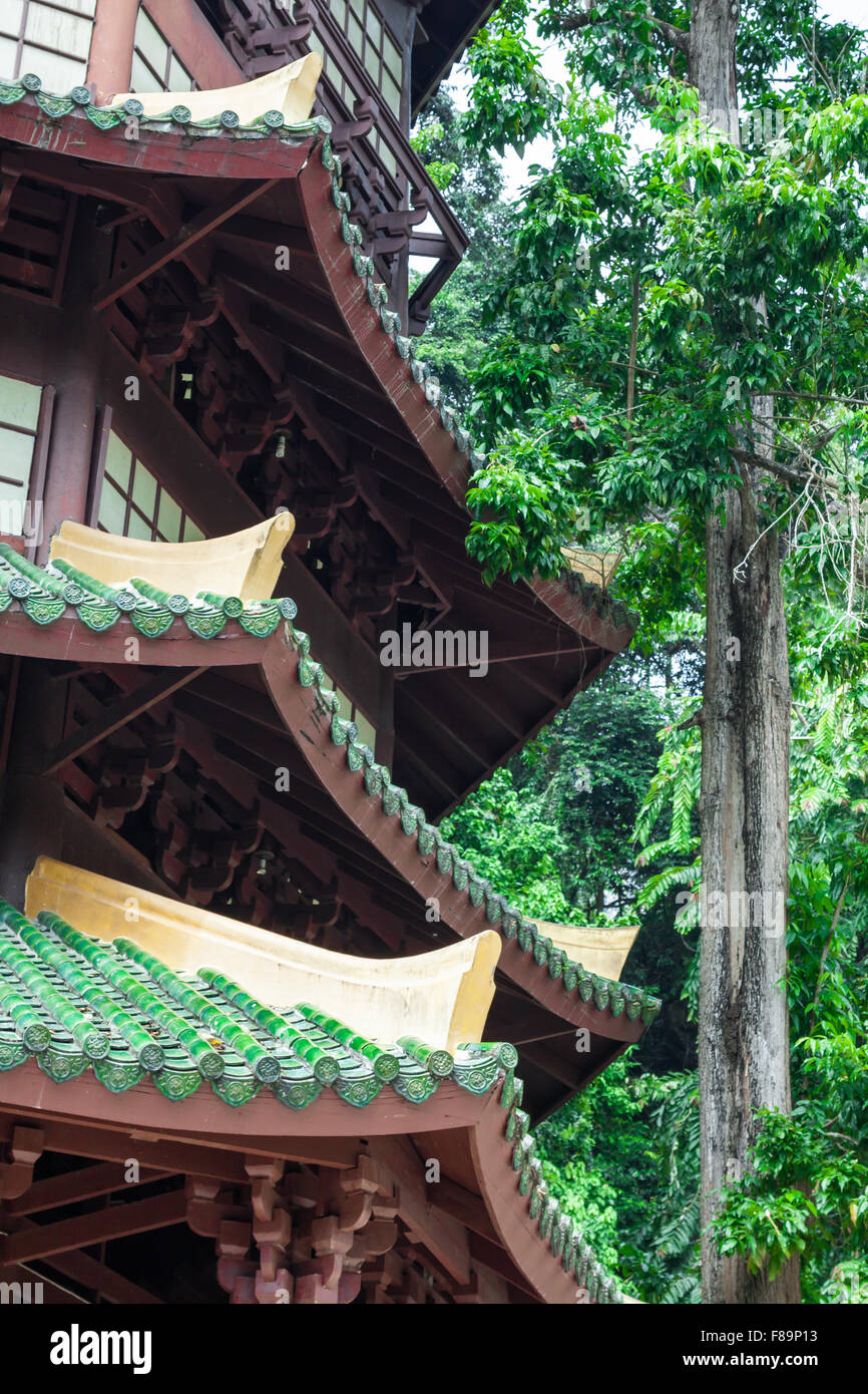 Guan Yin pagoda al posto di Tiger tempio nella grotta (Wat Tham Suea). Krabi. Della Thailandia Foto Stock