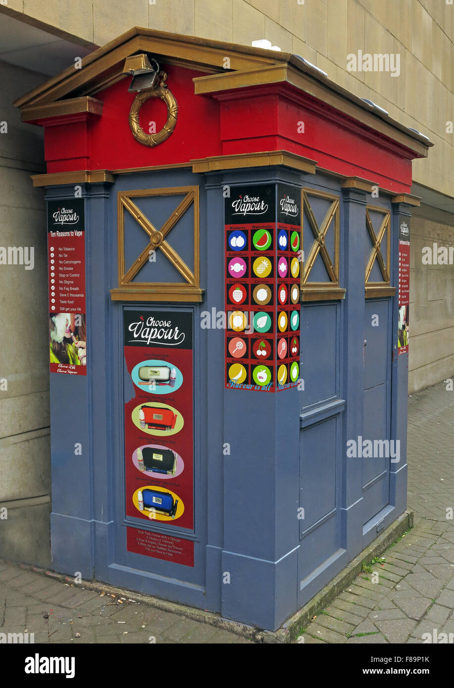 Edinburgh policebox ora un Vaping shop , Edimburgo, Scozia, Regno Unito Foto Stock