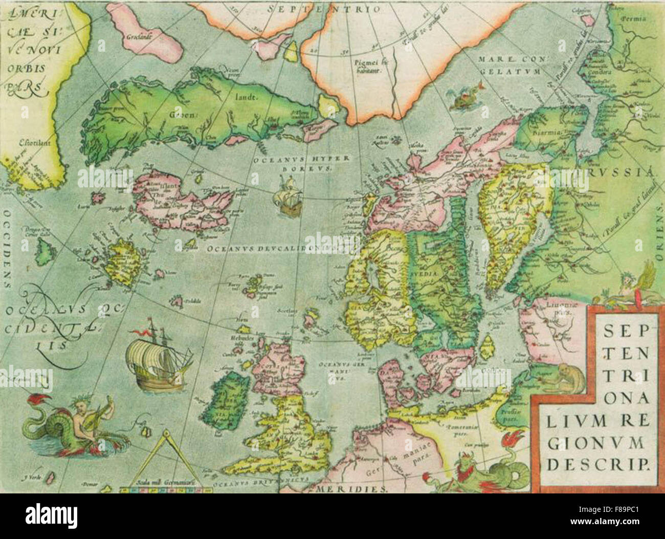 Vecchia mappa Foto Stock