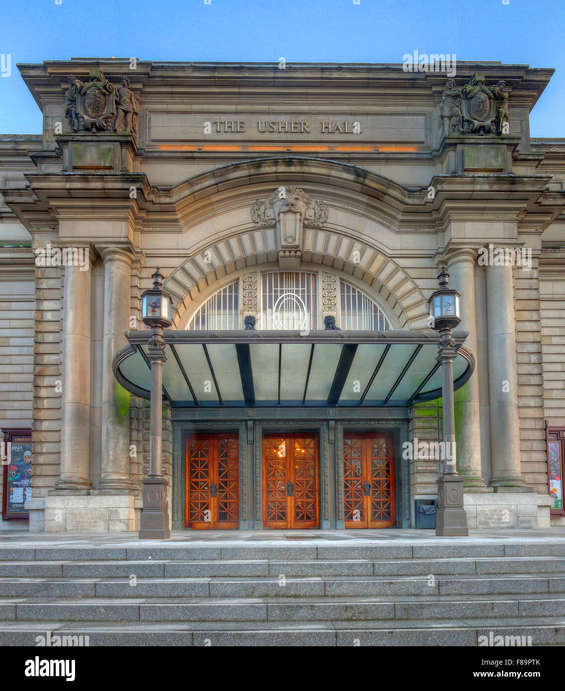 Usher Hall, luogo di ritrovo artistico e teatrale, Lothian Road, Edimburgo, Scozia, Regno Unito, EH1 2EA Foto Stock
