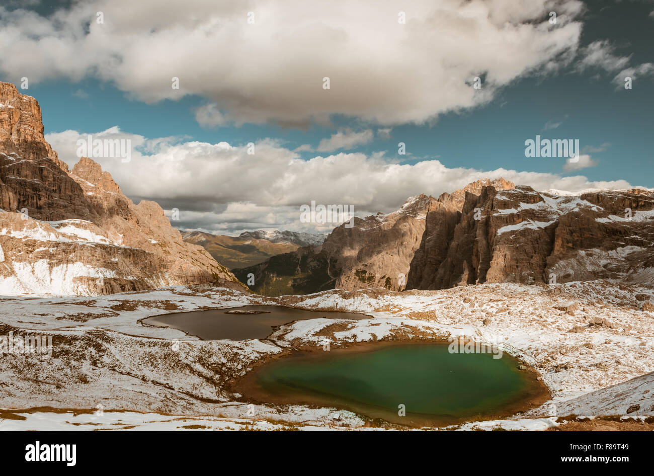 Alpi vista montagne Foto Stock