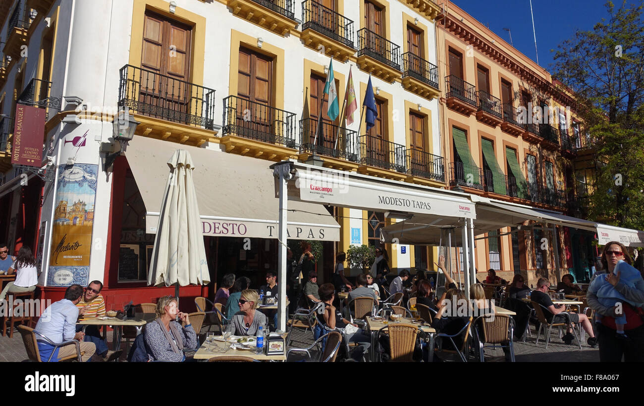 Street a Siviglia, Spagna Foto Stock