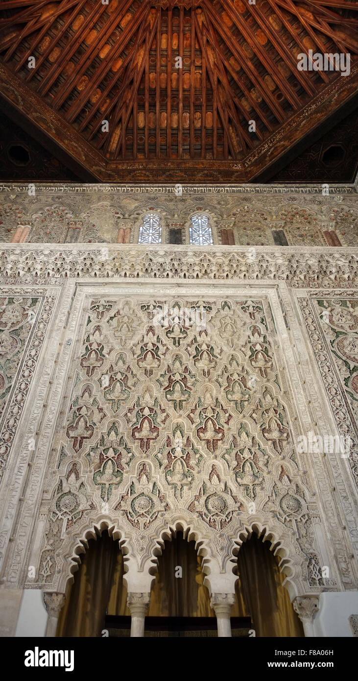 Sinagoga di El Transito, Toledo, Castilla-La Mancha, in Spagna Foto Stock