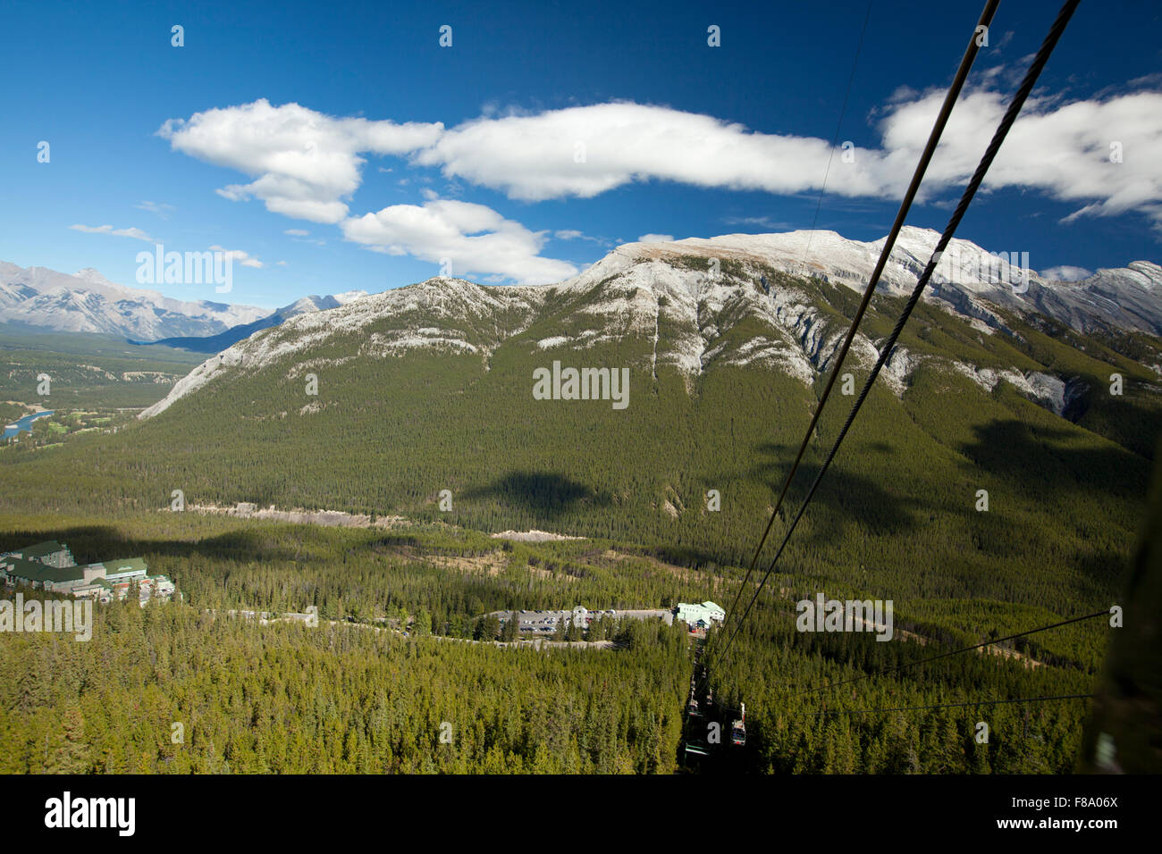 Funivia per il vertice della Montagna di Zolfo Banff Foto Stock