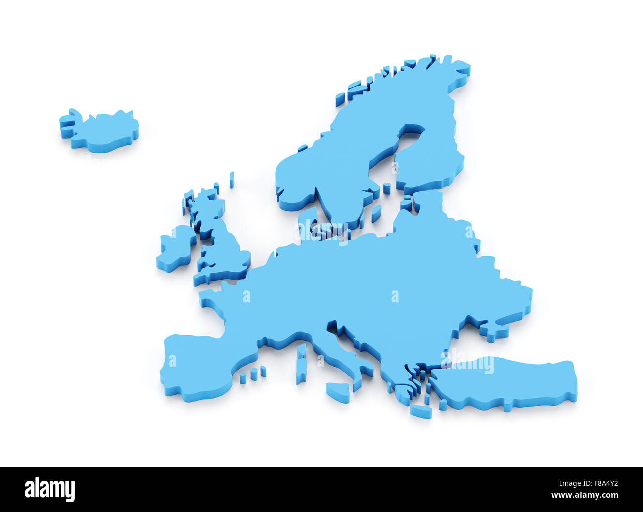 Mappa di Europa Foto Stock