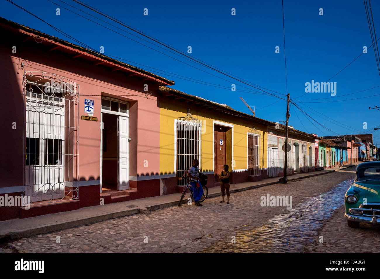 Casa Particular, home soggiorno, strada di Trinidad, Cuba, Sancti Spíritus, Caraibi, America del Nord Foto Stock