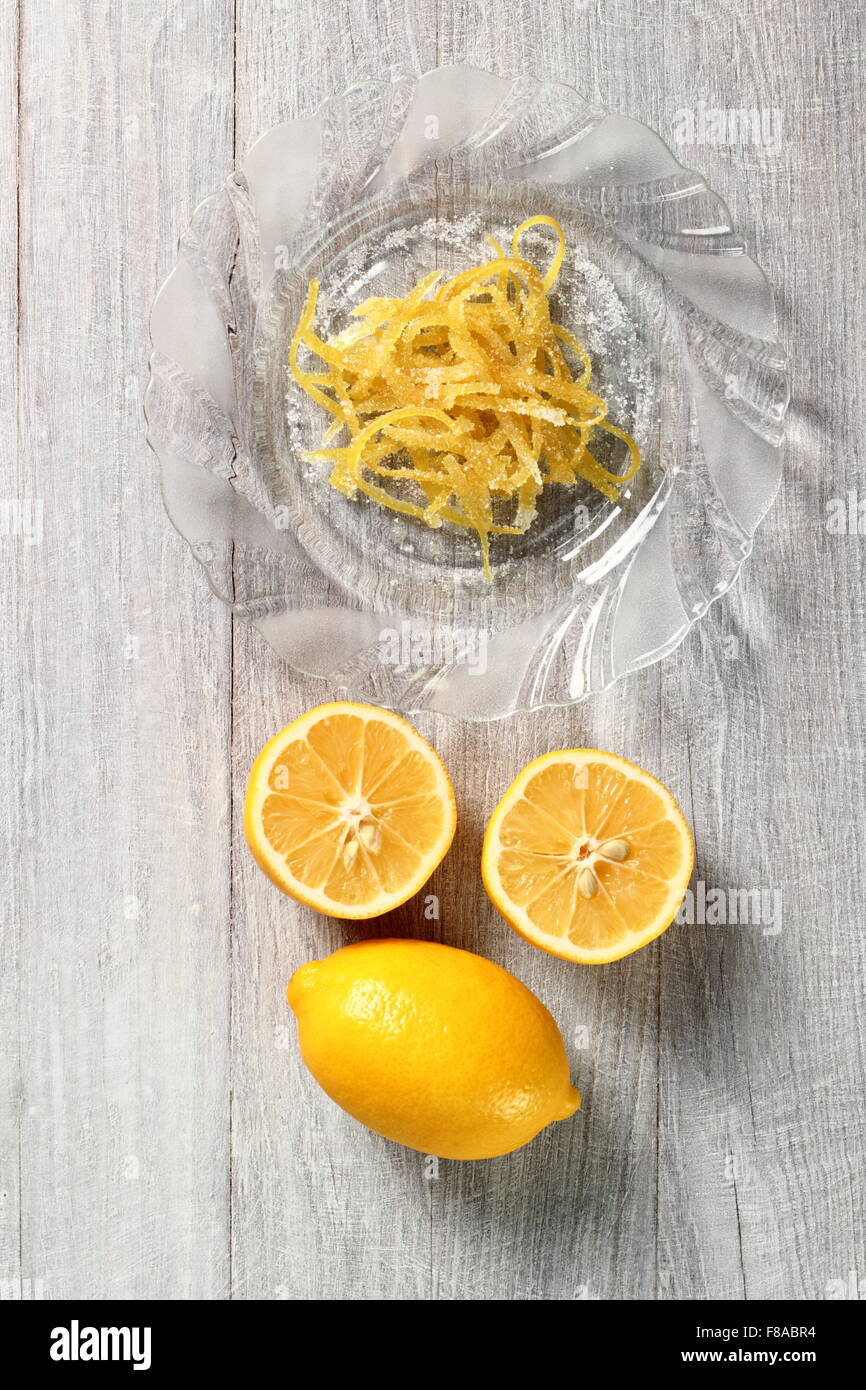 I canditi di scorza di limone Foto Stock
