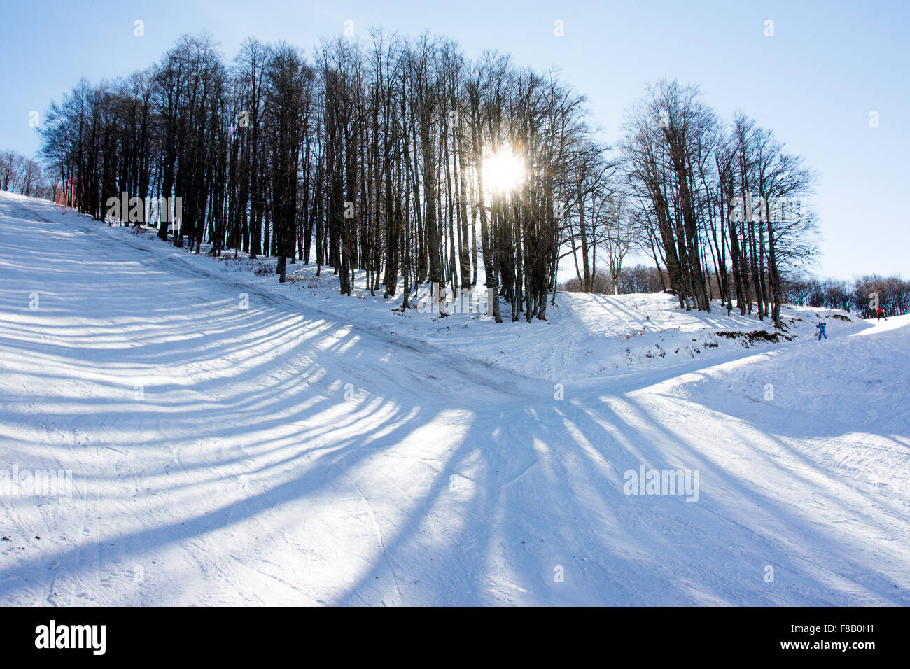Italiano paesaggio invernale in montagna Foto Stock