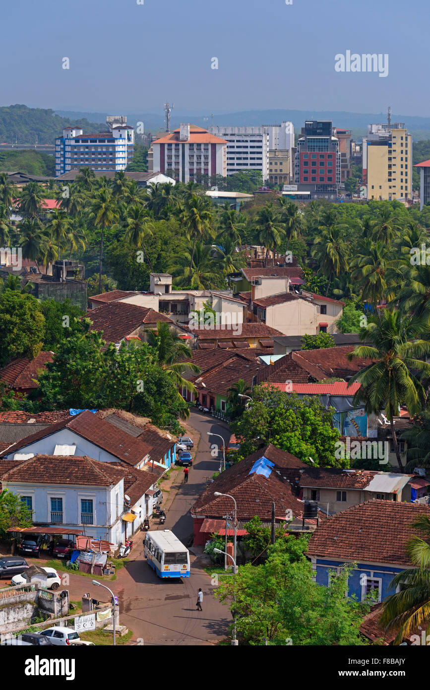 Vista città di Panjim Goa in India Foto Stock