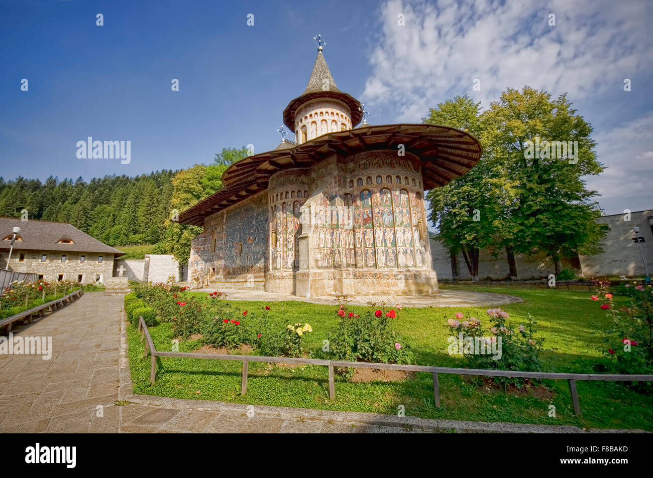 Monastero di Voronet in Romania Foto Stock
