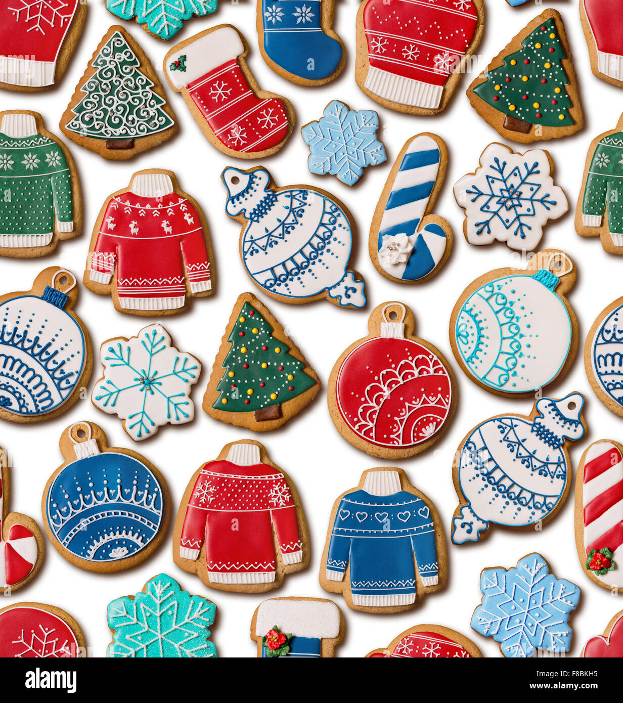 Seamless texture con Natale gingerbread cookie Foto Stock