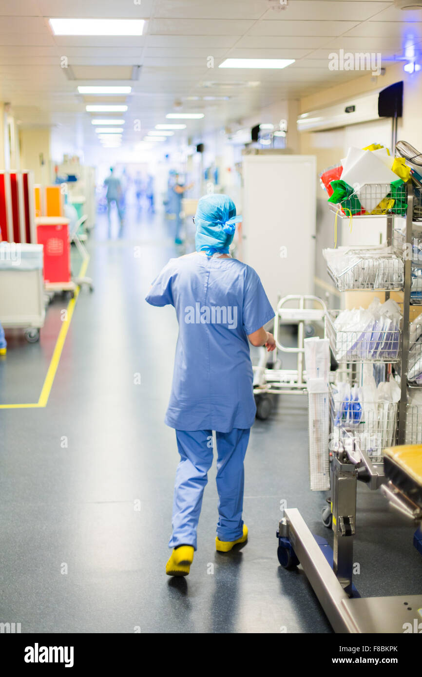 Corridoio dell'ospedale. Foto Stock