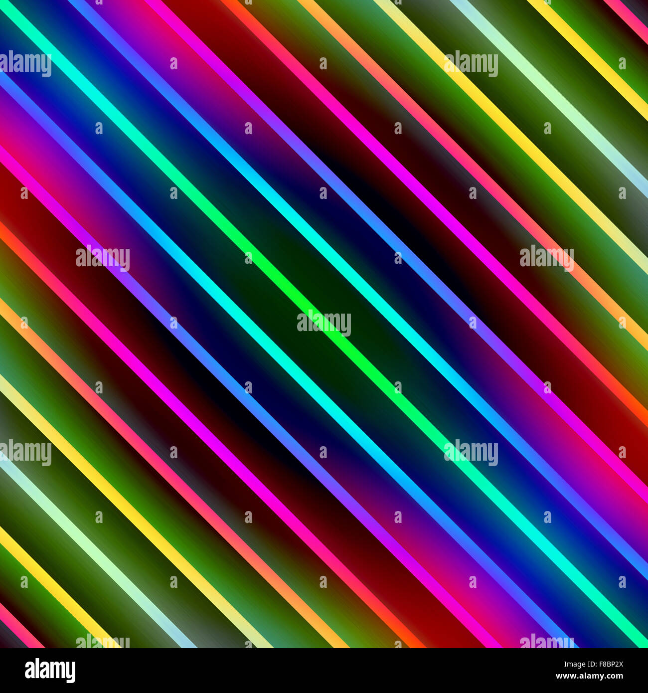 Diagonale multicolore strisce incandescente abstract Foto Stock