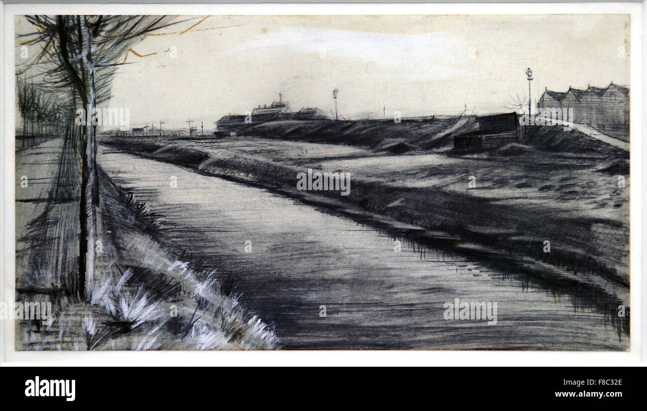 Fosso lungo Schenkweg 1882 dal pittore olandese Vincent van Gogh Paesi Bassi Foto Stock