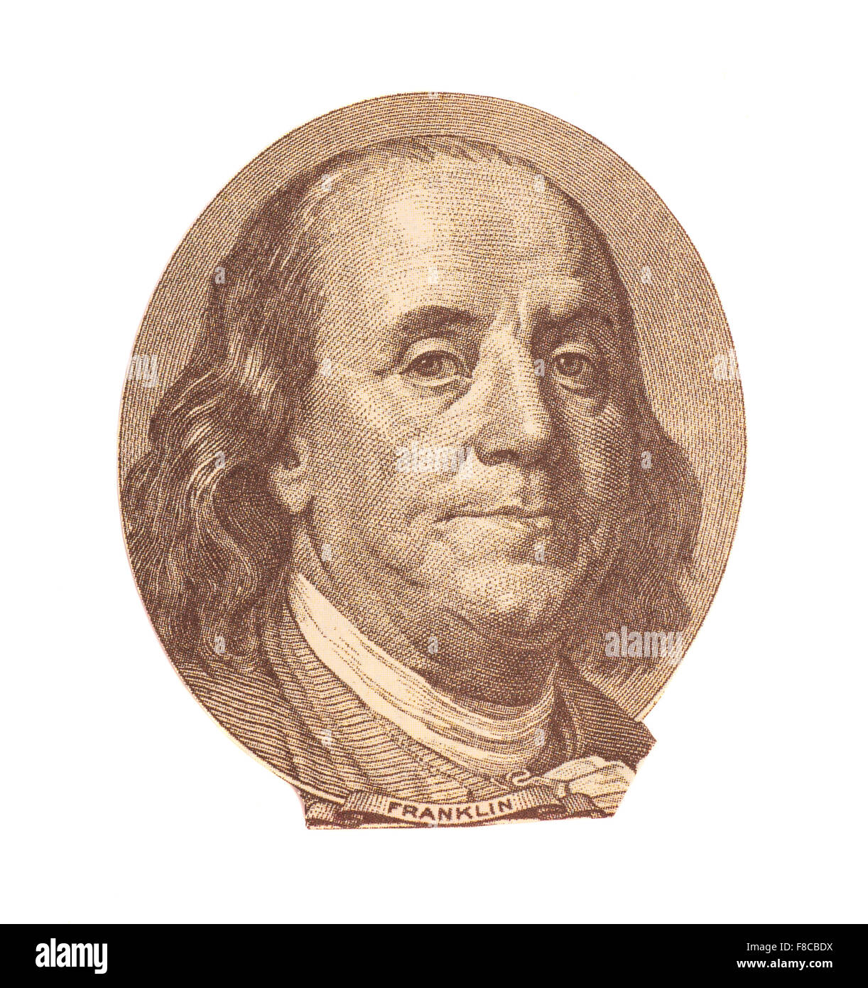 Ritratto di Benjamin Franklin Foto Stock