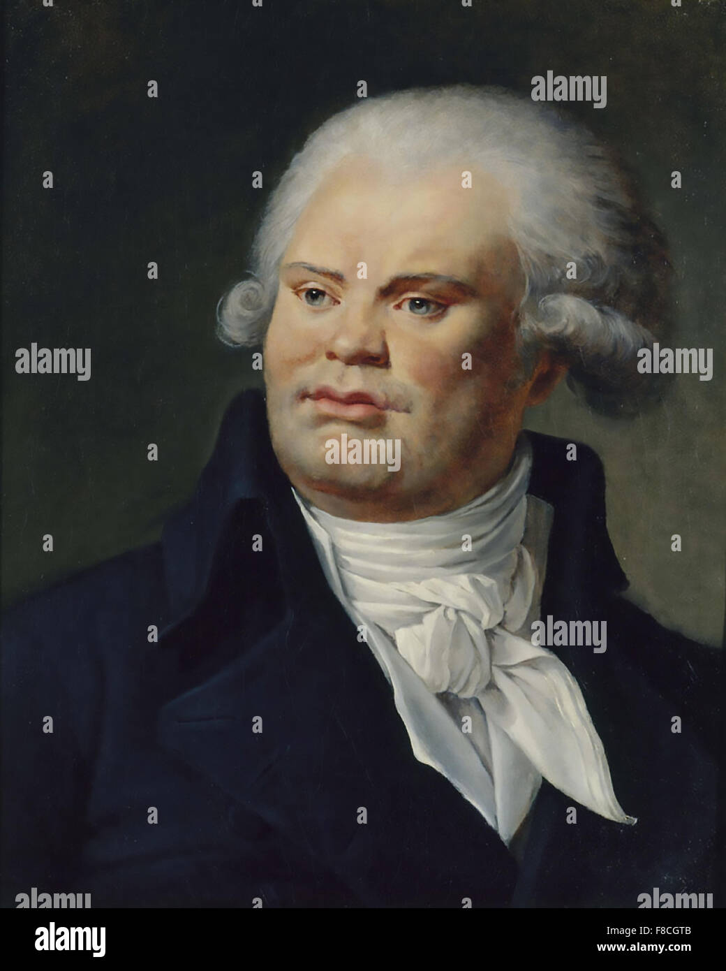 GEORGES DANTON (1759-1794), primo presidente del comitato di sicurezza pubblica durante la Rivoluzione Francese. Dipinto nel 1792 da un artista sconosciuto Foto Stock