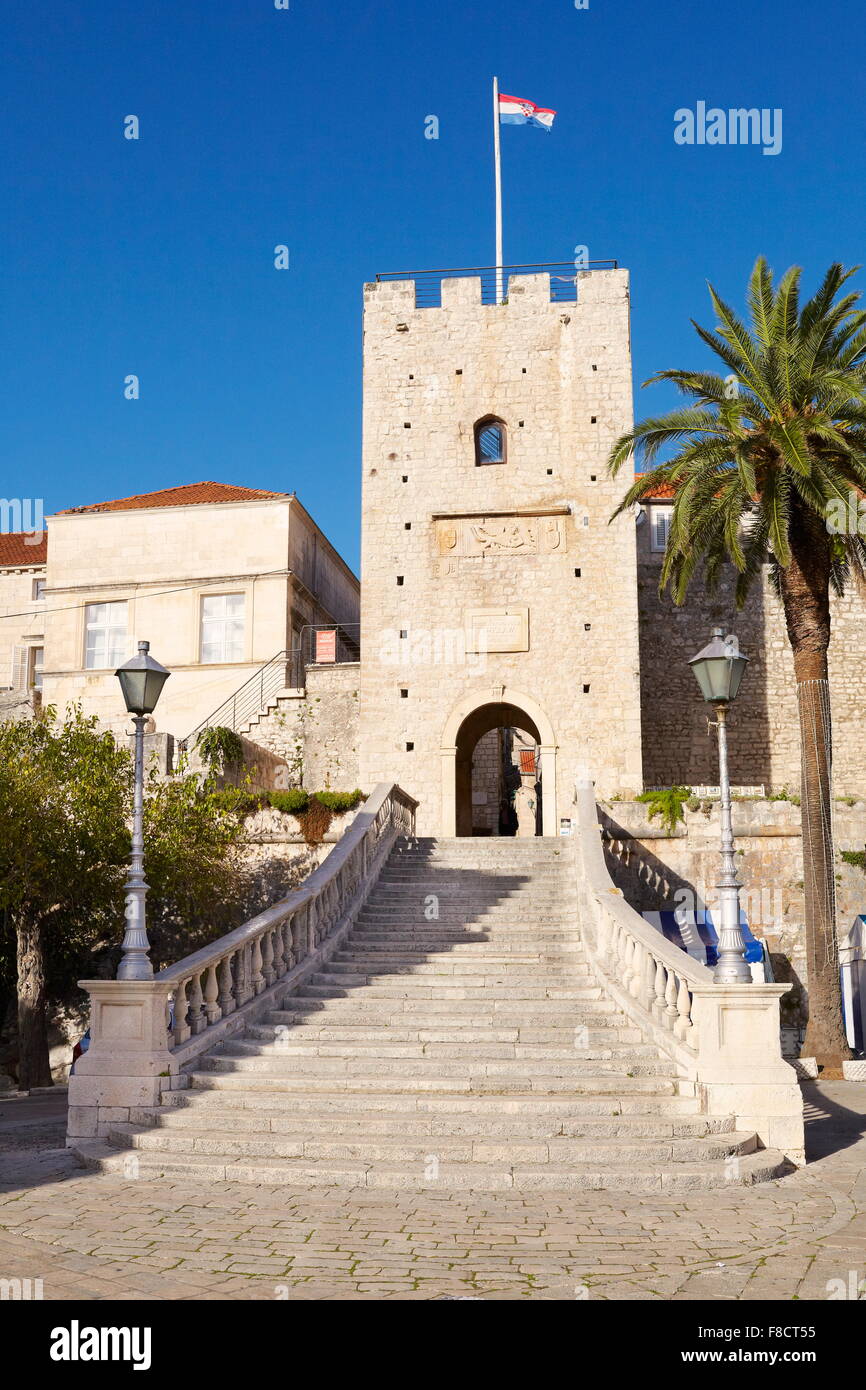 Isola di Korcula, Dalmazia, Croazia, Europa Foto Stock