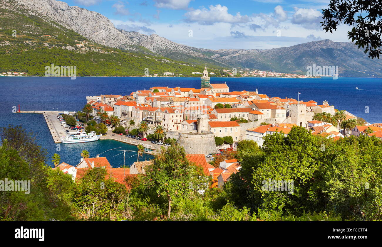 Isola di Korcula, Dalmazia, Croazia, Europa Foto Stock