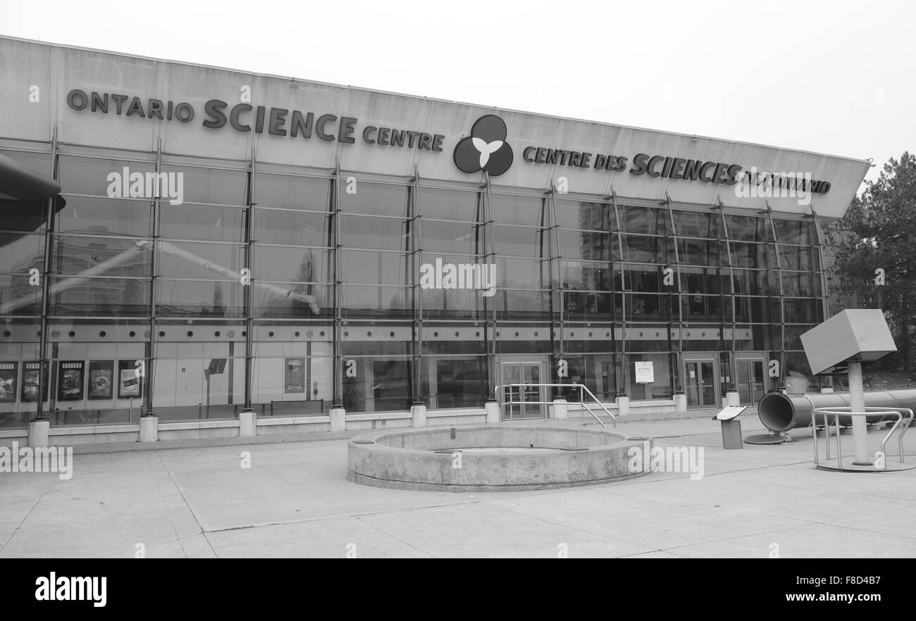 Facciata principale dell'Ontario Science Center building a Toronto in Canada Foto Stock