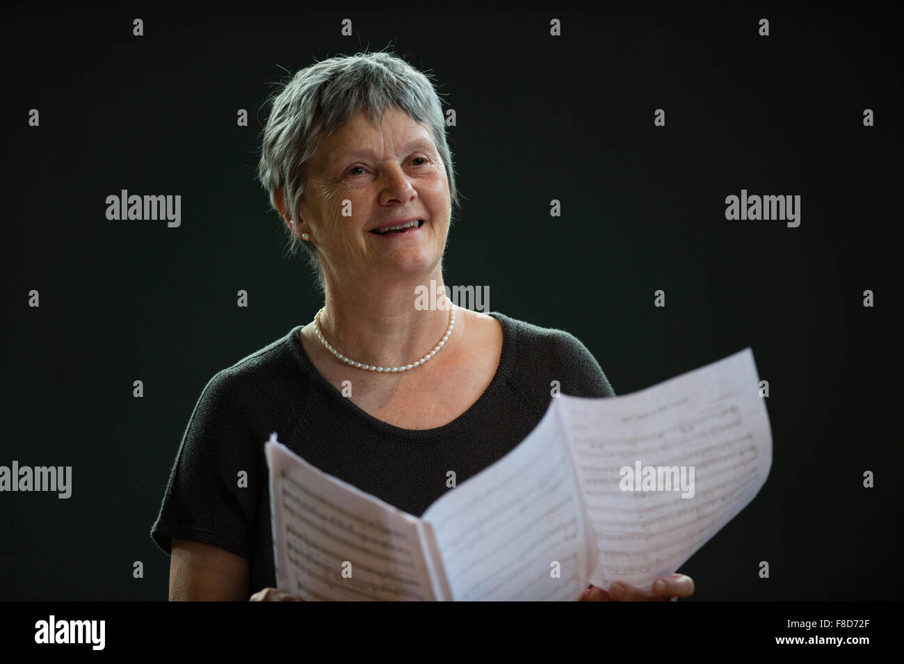 Liza Hobbs, vocal coach di canto tutor insegnante di musica a MusicFest Aberystwyth, 2015 Foto Stock