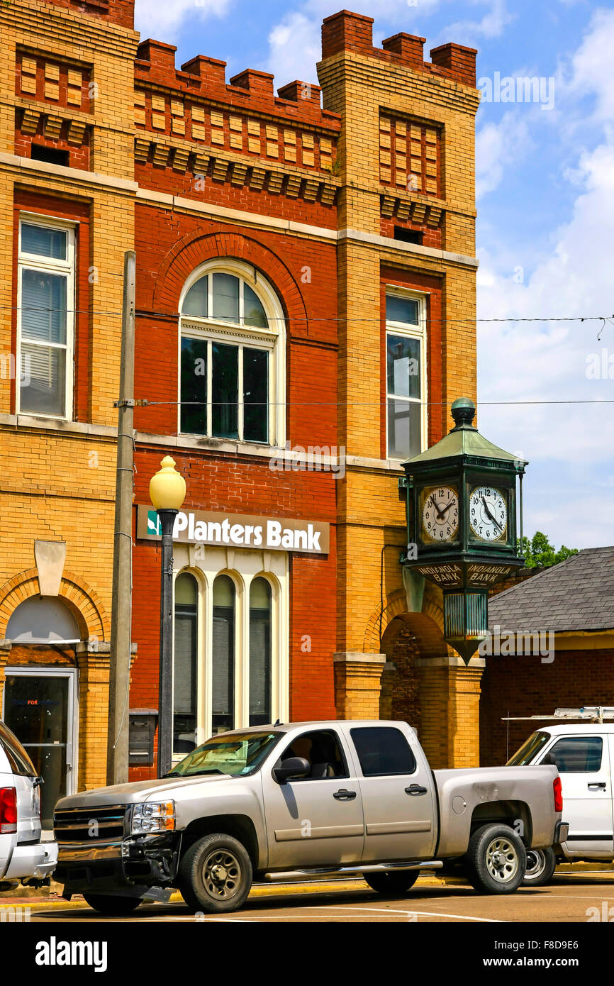 Piantatrici Bank building in Indianola, una banca regionale in Mississippi Foto Stock