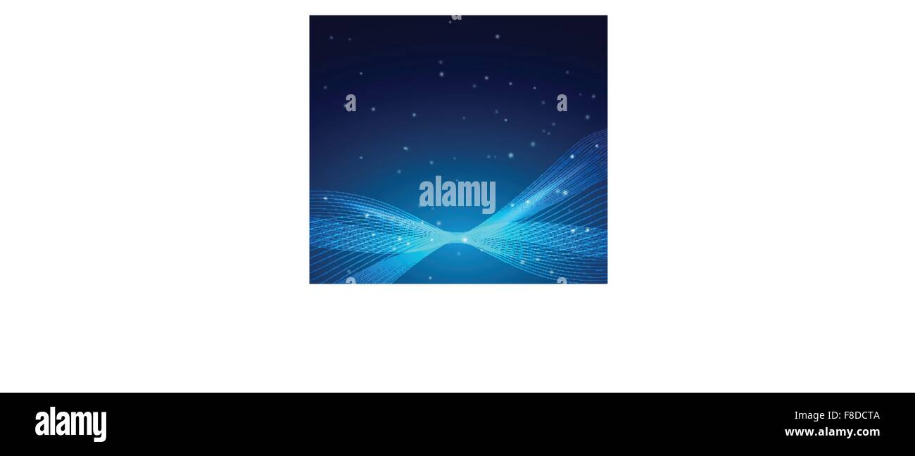 Miscela blu linea luci luminose sfondo astratto Illustrazione Vettoriale