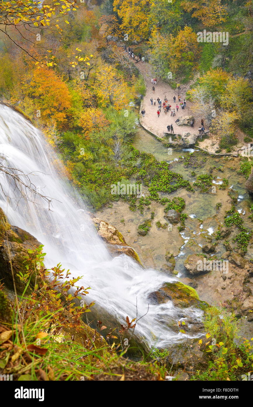 Plitvicka Jezera, il Parco Nazionale dei Laghi di Plitvice, Croazia, UNESCO Foto Stock