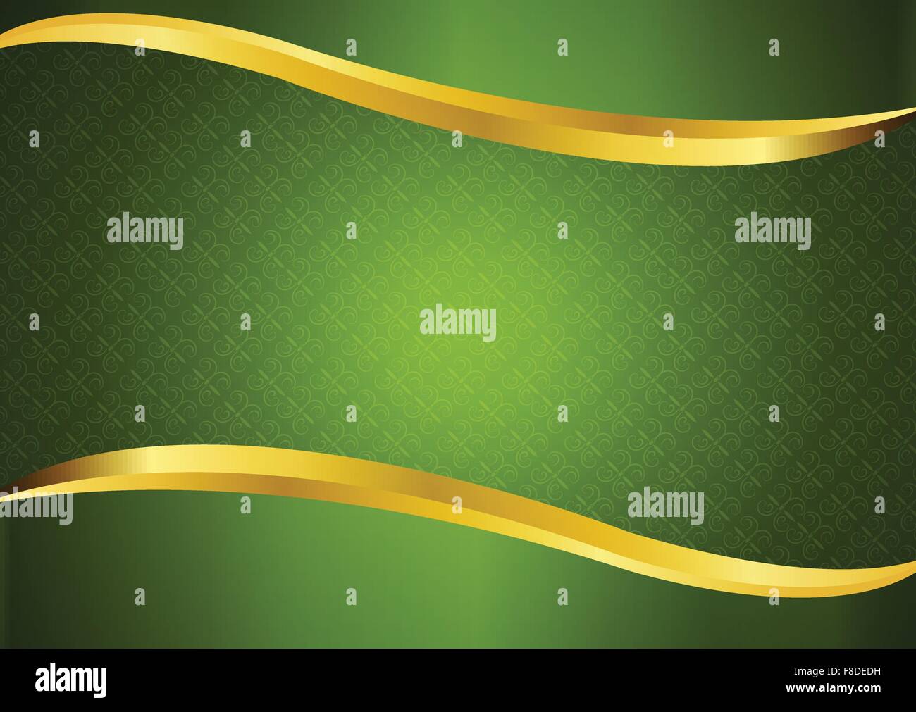 Verde di lusso con linee d'oro background design vettoriali Illustrazione Vettoriale