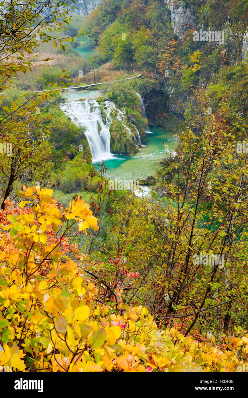 Il Parco Nazionale dei Laghi di Plitvice, Croazia, Europa Foto Stock