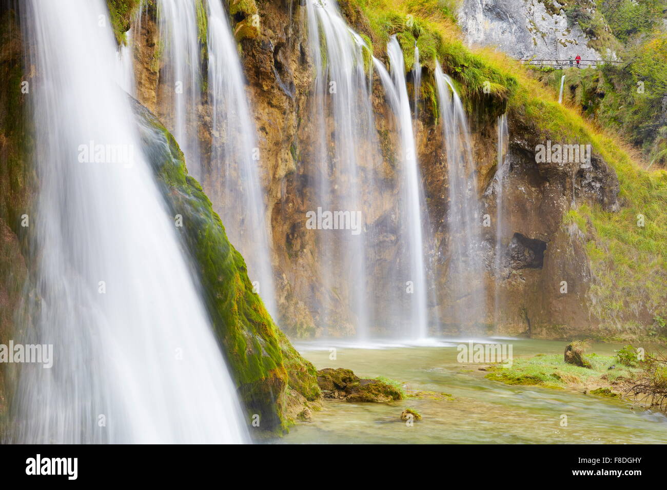 Il Parco Nazionale dei Laghi di Plitvice, Croazia, UNESCO Foto Stock