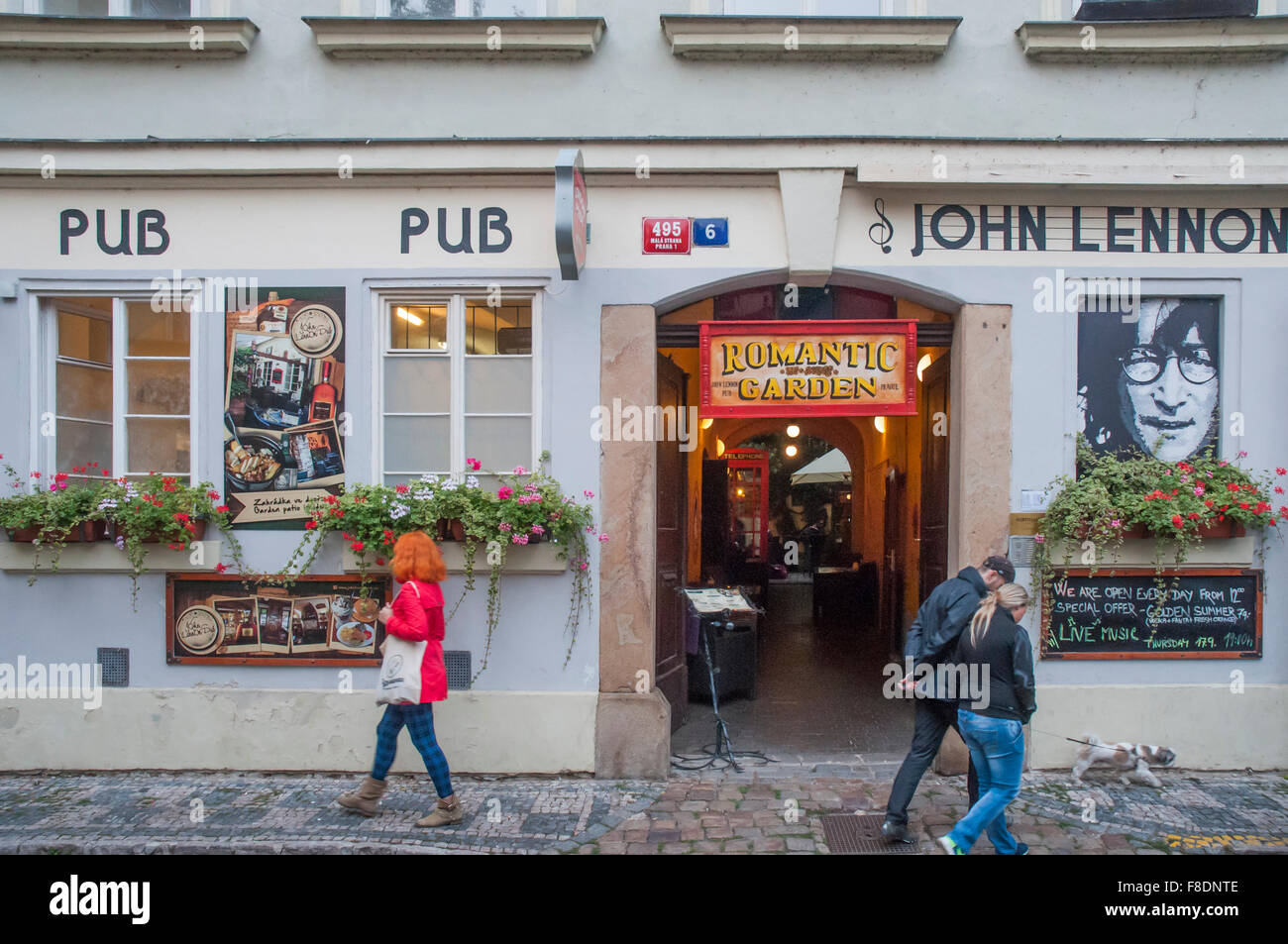 John Lennon Bar di Praga, Repubblica Ceca Foto Stock