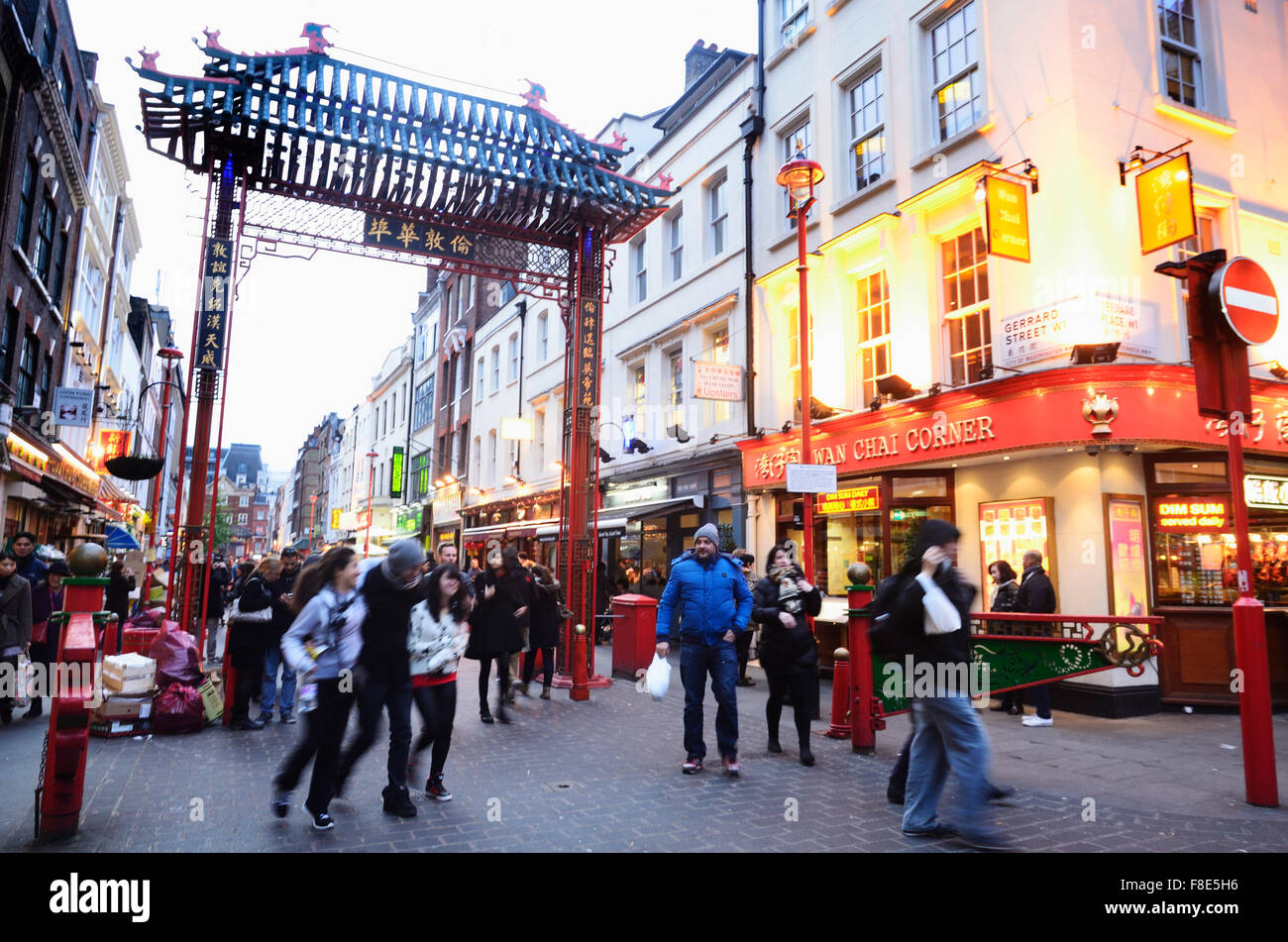 Chinatown nel quartiere di Soho, la città di Westminster a Londra, Inghilterra, London, Regno Unito Foto Stock
