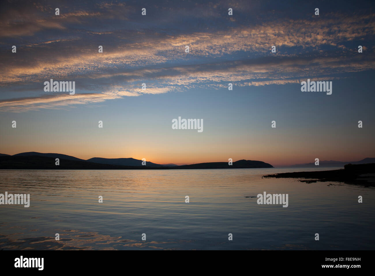 Tramonto della penisola di Dingle, Co Kerry ,l'Irlanda, Foto Stock