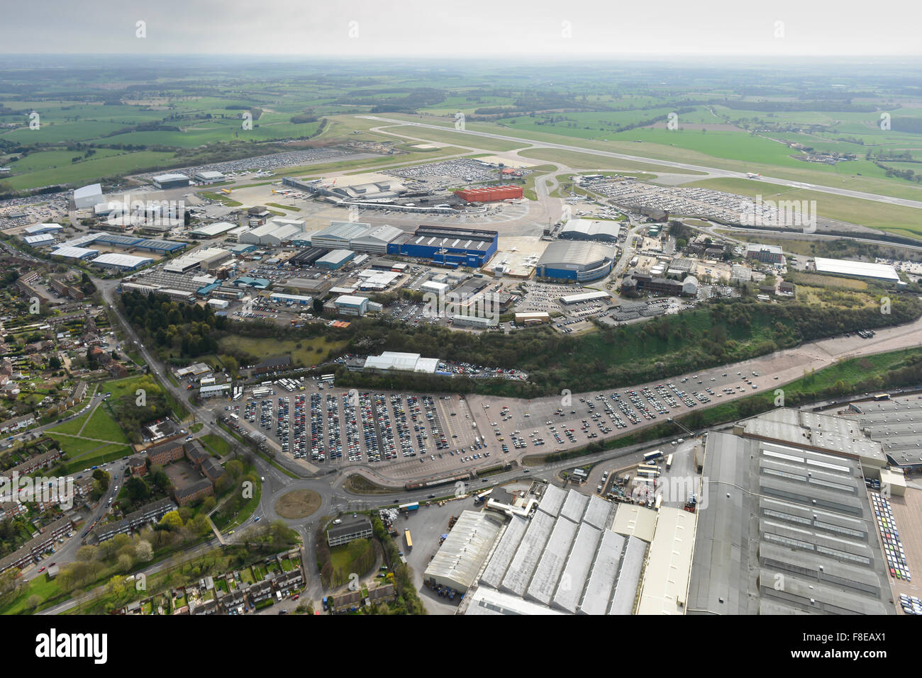 Una veduta aerea di Londra Luton. Bedfordshire, Regno Unito Foto Stock