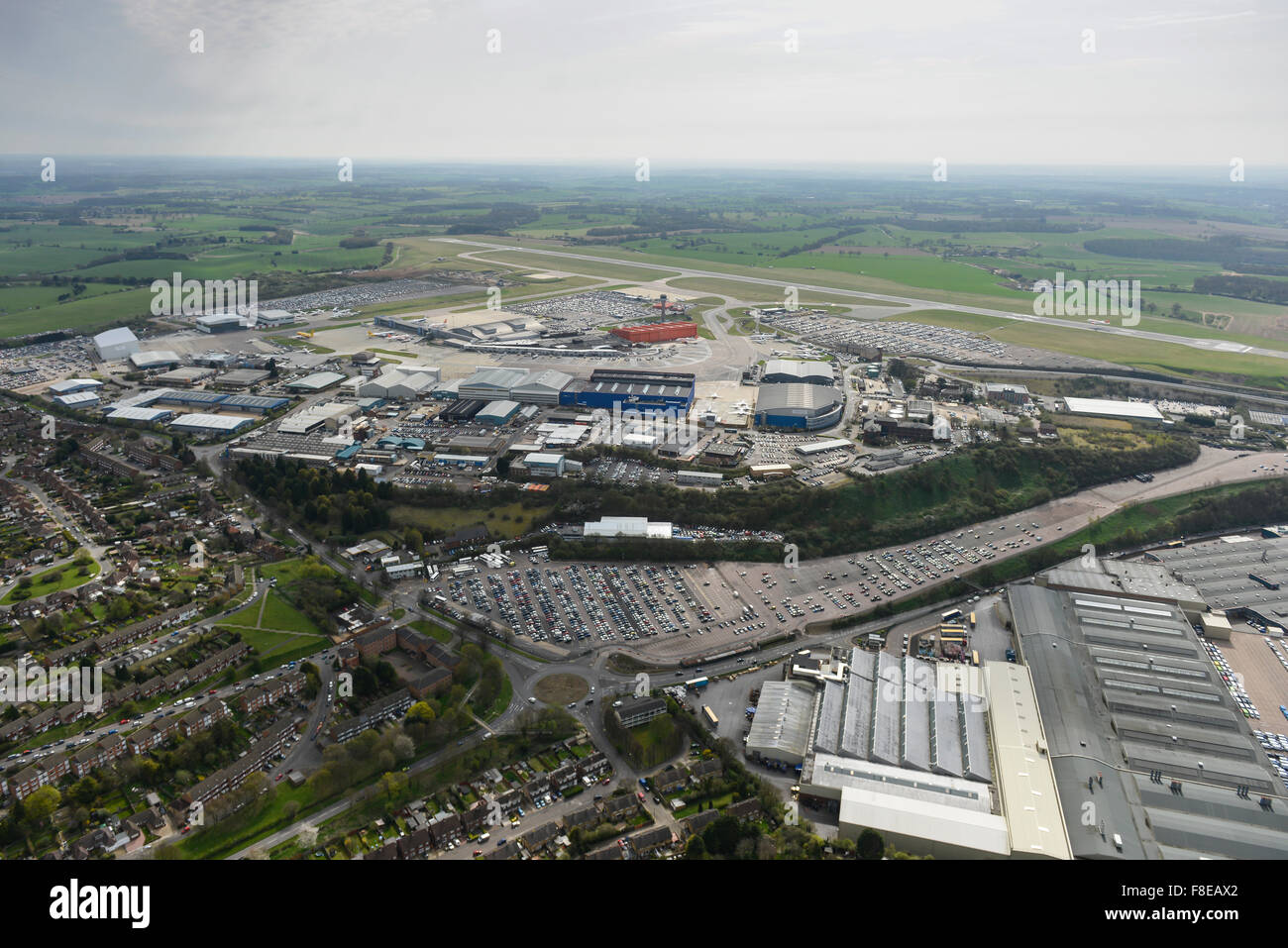 Una veduta aerea di Londra Luton. Bedfordshire, Regno Unito Foto Stock